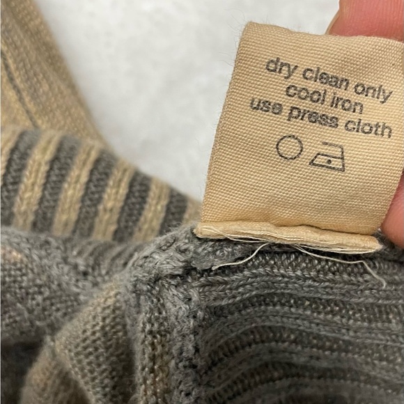 John Varvatos V-Neck Linen Sweater Beige Women’s Small - Picture 4 of 5